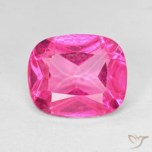 Topaze Azotique Rose cushion-cut 12,1 x 10,2mm du Brésil, poids de 6,22 ct, pierre gemme naturelle Recouvert de pureté vvs-vs, 1 pièce de topaze azotique, couleur : Magenta profond, dureté de Mohs de 8 à 8 convient aux bijoux de tous les jours, pierre de sagesse, Photo A