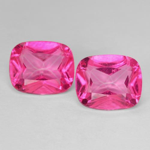 Paire de topaze azotique Coussin 12,1 x 10,1mm - Poids total 12,7 ct / moyenne 6,35 ct chaque, pierre gemme naturelle , couleur Rose moyen avec pureté vvs, dureté Mohs 8 à 8 convient aux bijoux de tous les jours, pierre de sagesse, Photo A