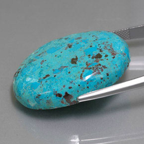 Azurite Gemstone in 34.1 x 26.8 mm Size for Sale, Azurite Stone in Multicolour Blue Color