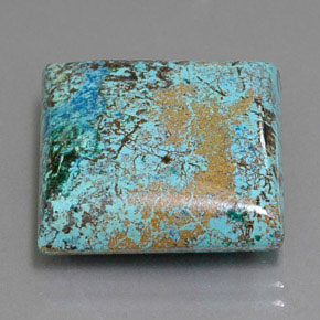 18.13 ct Blue Azurite Stone, Natural Azurite in Square Cabochon Shape for Sale