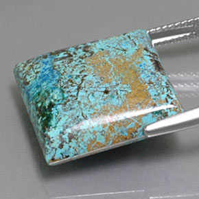 Azurite Gemstone in 18.9 x 18.5 mm Size for Sale, Azurite Stone in Multicolour Blue Color