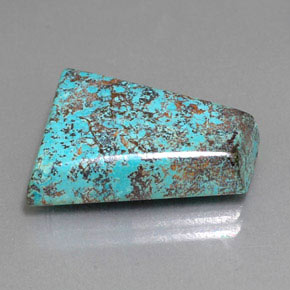 13.18 ct Blue Azurite Stone, Natural Azurite in Trapezoid Cabochon Shape for Sale