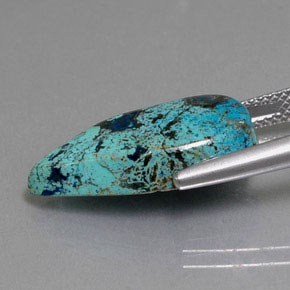 Azurite Gemstone in 20.9 x 9.5 mm Size for Sale, Azurite Stone in Multicolour Blue Color