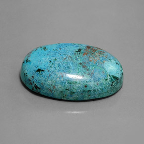 48.69 ct Blue Azurite Stone, Natural Azurite in Oval Cabochon Shape for Sale