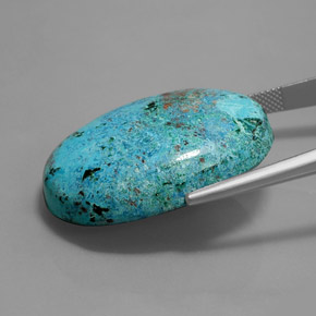 Azurite Gemstone in 32.8 x 24.1 mm Size for Sale, Azurite Stone in Multicolour Blue Color