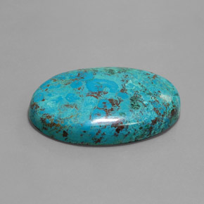 44.49 ct Blue Azurite Stone, Natural Azurite in Oval Cabochon Shape for Sale