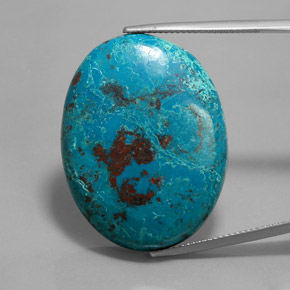 43.19 ct Blue Azurite Gemstone, Azurite Gem in Oval Cabochon Shape for Sale.