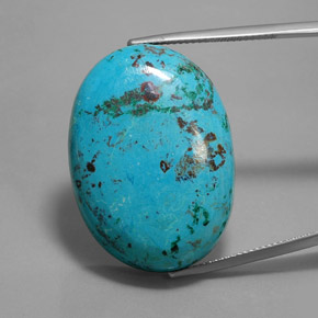 41.17 ct Blue Azurite Gemstone, Azurite Gem in Oval Cabochon Shape for Sale.