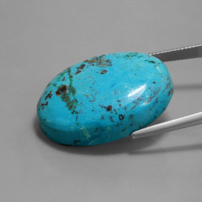 Azurite Gemstone in 30.7 x 22.2 mm Size for Sale, Azurite Stone in Multicolour Blue Color