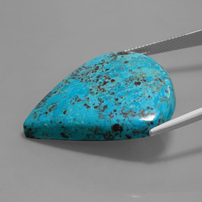 Azurite Gemstone in 34.9 x 30.6 mm Size for Sale, Azurite Stone in Multicolour Blue Color