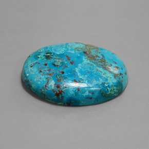 56.83 ct Blue Azurite Stone, Natural Azurite in Oval Cabochon Shape for Sale