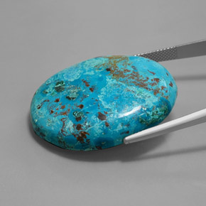 Azurite Gemstone in 34.9 x 28.8 mm Size for Sale, Azurite Stone in Multicolour Blue Color
