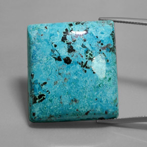 55.20 ct Blue Azurite Gemstone, Azurite Gem in Baguette Cabochon Shape for Sale.