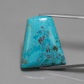 29.96 ct Blue Azurite Gemstone, Azurite Gem in Trapezoid Cabochon Shape for Sale.