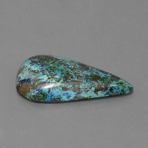 26.58 ct Blue Azurite Stone, Natural Azurite in Pear Cabochon Shape for Sale