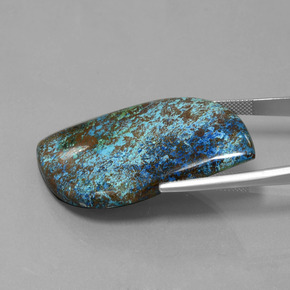 Azurite Gemstone in 47.2 x 26.2 mm Size for Sale, Azurite Stone in Multicolour Blue Color
