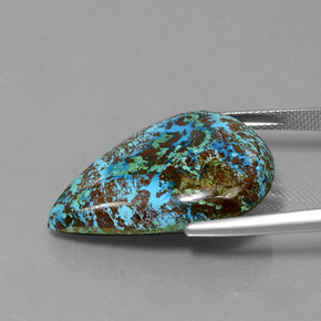 Azurite Gemstone in 28.2 x 19.8 mm Size for Sale, Azurite Stone in Multicolour Blue Color