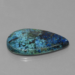 40.30 ct Blue Azurite Stone, Natural Azurite in Pear Cabochon Shape for Sale