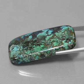 Azurite Gemstone in 43.7 x 23.4 mm Size for Sale, Azurite Stone in Multicolour Blue Color