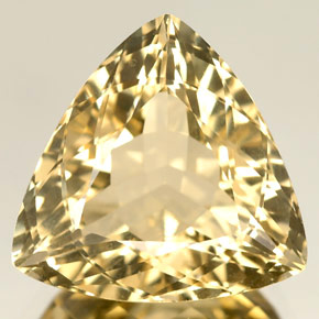 5.34 ct Yellow Beryl Gemstone, Beryl Gem in Trillion Facet Shape for Sale.