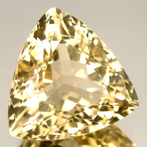 5.34 ct Yellow Beryl Stone, Natural Beryl in Trillion Facet Shape for Sale