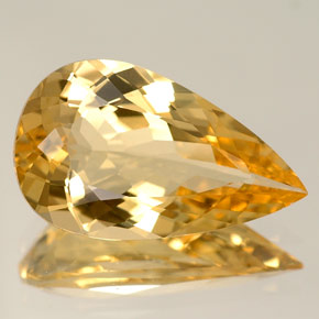 3.85 ct Yellow Beryl Stone, Natural Beryl in Pear Facet Shape for Sale