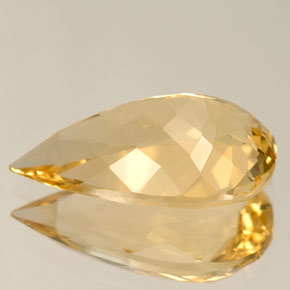 Beryl Gemstone in 15 x 9 mm Size for Sale, Beryl Stone in Yellow Golden Color