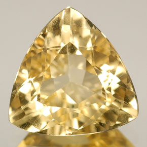 2.71 ct Yellow Beryl Gemstone, Beryl Gem in Trillion Facet Shape for Sale.