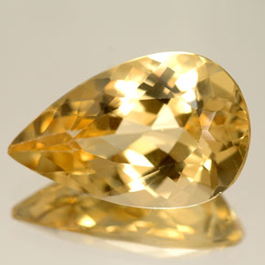 5.50 ct Yellow Beryl Gemstone, Beryl Gem in Pear Facet Shape for Sale.