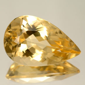 5.50 ct Yellow Beryl Stone, Natural Beryl in Pear Facet Shape for Sale