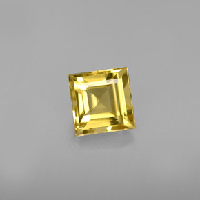 0.65 ct Yellow Beryl Gemstone, Beryl Gem in Square Facet Shape for Sale.