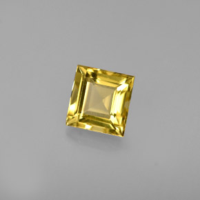 0.65 ct Yellow Beryl Stone, Natural Beryl in Square Facet Shape for Sale