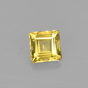 0.55 ct Yellow Beryl Gemstone, Beryl Gem in Square Facet Shape for Sale.