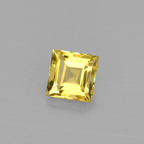 0.55 ct Yellow Beryl Stone, Natural Beryl in Square Facet Shape for Sale