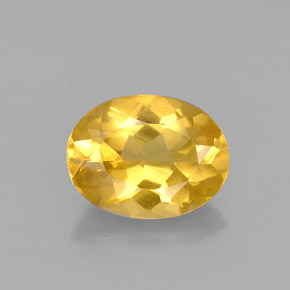 0.98 ct Yellow Beryl Gemstone, Beryl Gem in Oval Facet Shape for Sale.