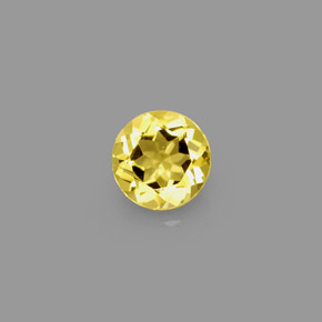 0.66 ct Yellow Beryl Gemstone, Beryl Gem in Round Facet Shape for Sale.