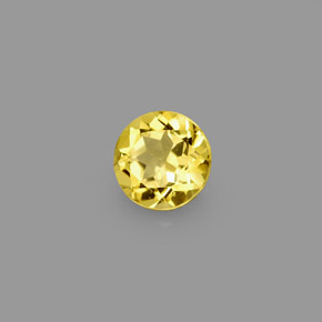 0.66 ct Yellow Beryl Stone, Natural Beryl in Round Facet Shape for Sale