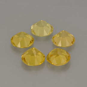 Beryl Gemstone in 5 mm (calibrated) Size for Sale, Beryl Stone in Yellow Golden Color