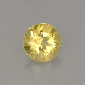 0.39 ct Yellow Beryl Stone, Natural Beryl in Round Facet Shape for Sale