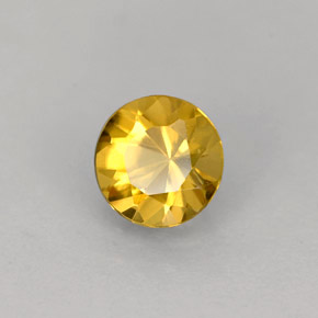 0.62 ct Yellow Beryl Stone, Natural Beryl in Round Facet Shape for Sale