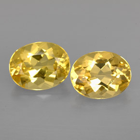 3.56 ct Yellow Beryl Gemstone, Beryl Gem in Oval Facet Shape for Sale.