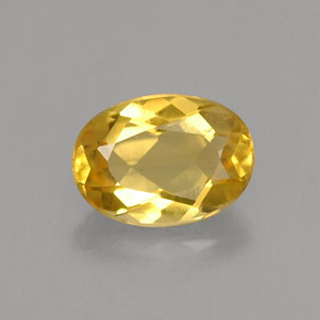 0.68 ct Yellow Beryl Gemstone, Beryl Gem in Oval Facet Shape for Sale.