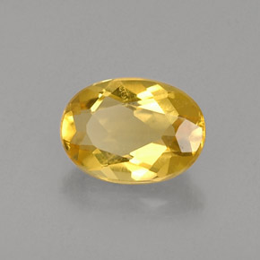 0.68 ct Yellow Beryl Stone, Natural Beryl in Oval Facet Shape for Sale