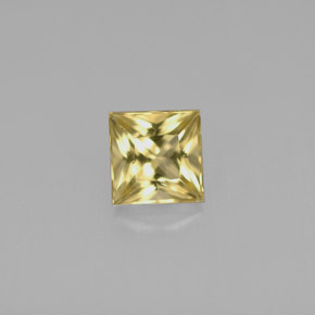 0.64 ct Yellow Beryl Gemstone, Beryl Gem in Princess-Cut Shape for Sale.