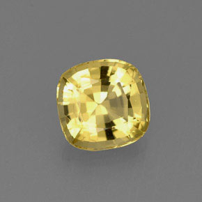 0.74 ct Yellow Beryl Gemstone, Beryl Gem in Cushion-Cut Shape for Sale.