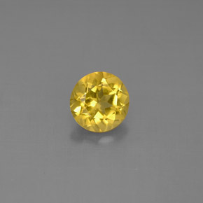 0.79 ct Yellow Beryl Gemstone, Beryl Gem in Round Facet Shape for Sale.
