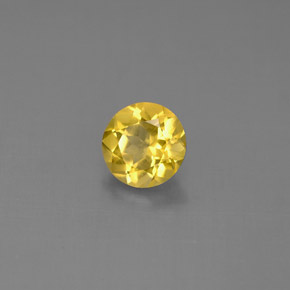 0.79 ct Yellow Beryl Stone, Natural Beryl in Round Facet Shape for Sale