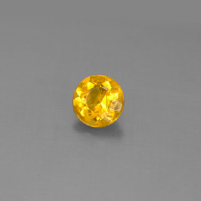 0.58 ct Yellow Beryl Gemstone, Beryl Gem in Round Facet Shape for Sale.