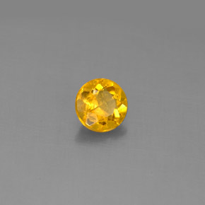 0.58 ct Yellow Beryl Stone, Natural Beryl in Round Facet Shape for Sale