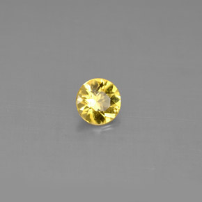 0.36 ct Yellow Beryl Stone, Natural Beryl in Round Facet Shape for Sale